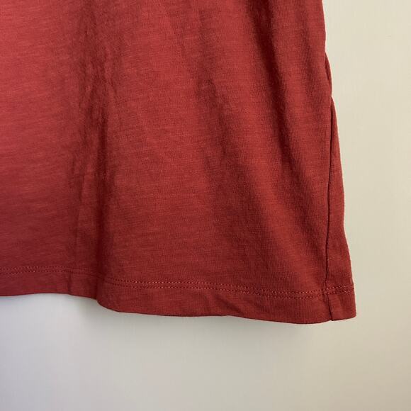 J. Crew Burnt Orange/Red Organic Cotton Short Sleeve Boxy Pocket Tee Size Large - Picture 4 of 7